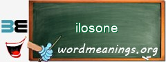 WordMeaning blackboard for ilosone